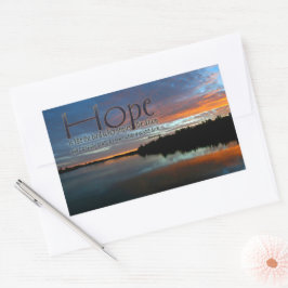 Adesivo Retangular "Esperança é como o pássaro" Citação Inspiracional