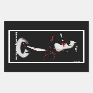 Adesivo Retangular Espere ~ antes de se mover no apagão
