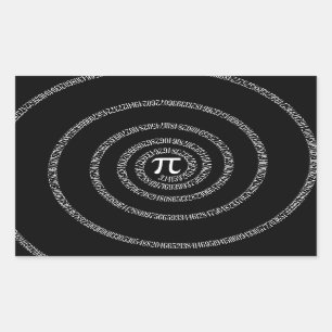 Adesivo Retangular Espiral para o Pi na decoração preta