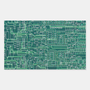 Adesivo Retangular Esquema de circuito elétrico