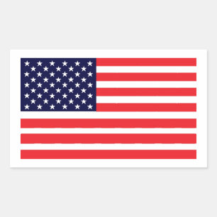 Adesivo Retangular Esta bandeira Americana