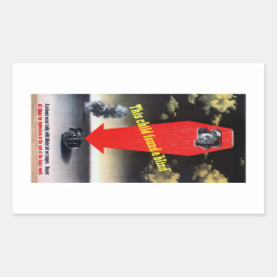 Adesivo Retangular Esta criança encontrou um cego