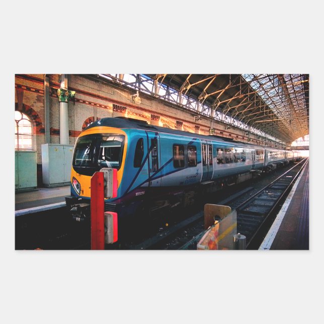 Adesivo Retangular Estação de trem de Manchester (Frente)