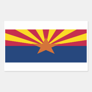 Adesivo Retangular Estado de bandeira da Arizona