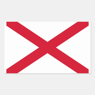 Adesivo Retangular Estado do Alabama Flag Design