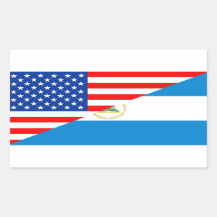 Adesivo Retangular estados unidos america nicaragua meia bandeira eua