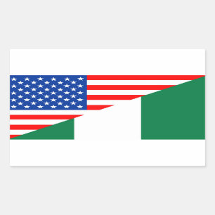 Adesivo Retangular estados unidos america nigeria meio pavilhão norte