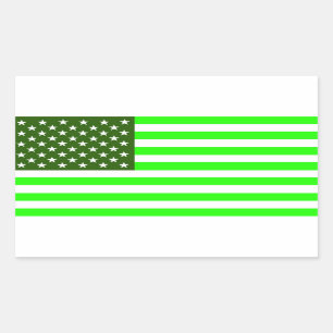 Adesivo Retangular estados unidos bandeira verde ecologia country da 