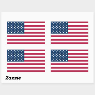 Adesivo Retangular Estados Unidos da América bandeira EUA patriota