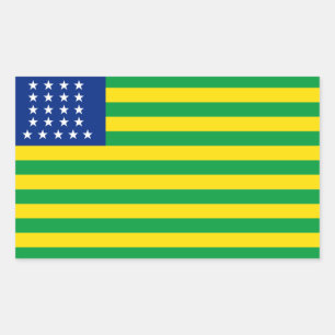 Adesivo Retangular Estados Unidos da América com a bandeira Stickers