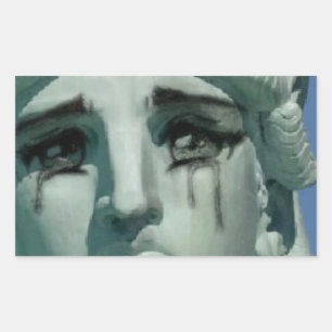 Adesivo Retangular Estátua da liberdade de grito