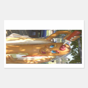 Adesivo Retangular Estátua do Homem de Cão Quente