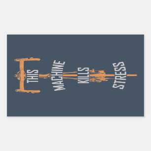 Adesivo Retangular Este Computador Matar o Stress