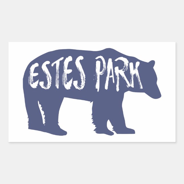 Adesivo Retangular Estes Park Colorado Bear (Frente)