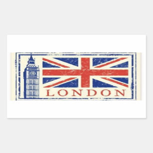 Adesivo Retangular Estética do autocolante de Londres