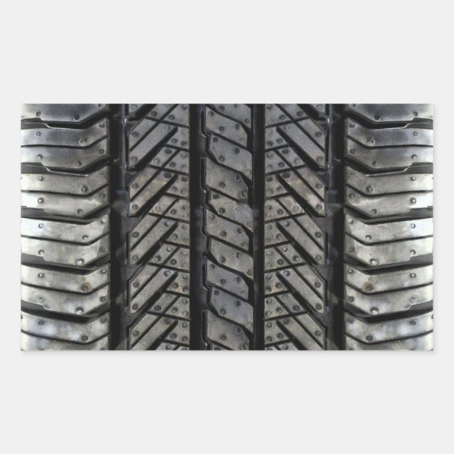 Adesivo Retangular Estilo de Automotivo de Pneus de Borracha (Frente)