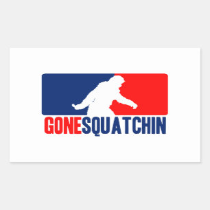 Adesivo Retangular Estilo ido da liga de Squatchin