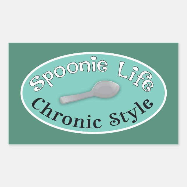 Adesivo Retangular Estilo Spoonie - Verde Dinheiro (Frente)