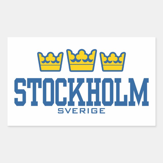 Adesivo Retangular Estocolmo Sverige (Frente)