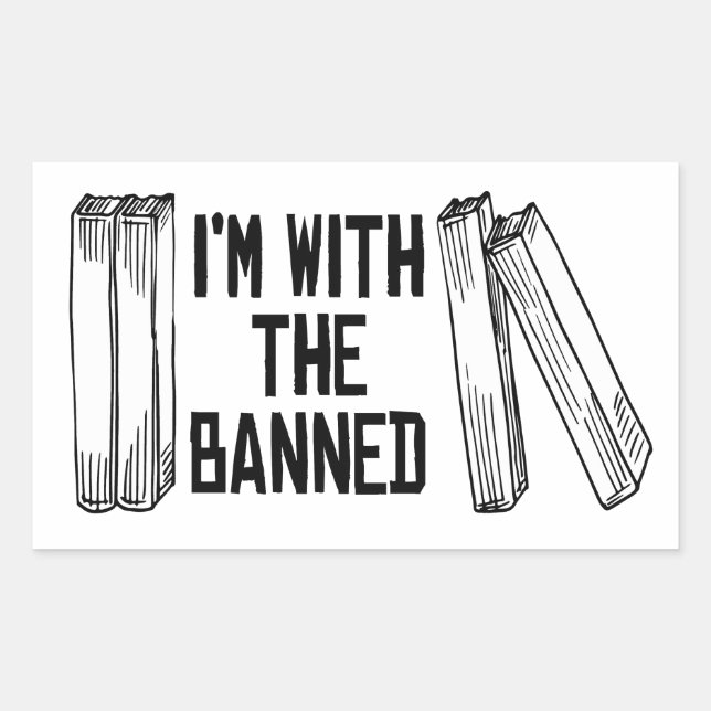 Adesivo Retangular Estou com o banido (Frente)