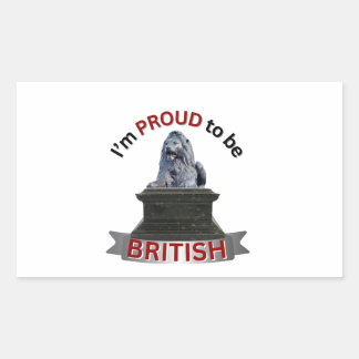 Adesivo Retangular Estou Orgulhoso de ser britânico