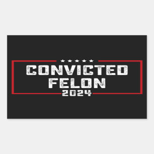 Adesivo Retangular Estou Votando No Condenado Criminoso Pró Trump 202