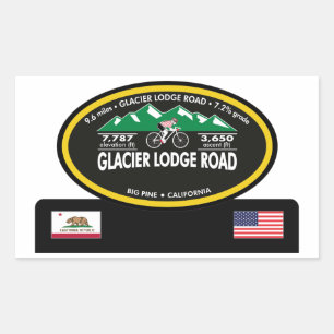 ADESIVO RETANGULAR ESTRADA DO GLACIER LODGE - PINO GRANDE, CA - "TROF