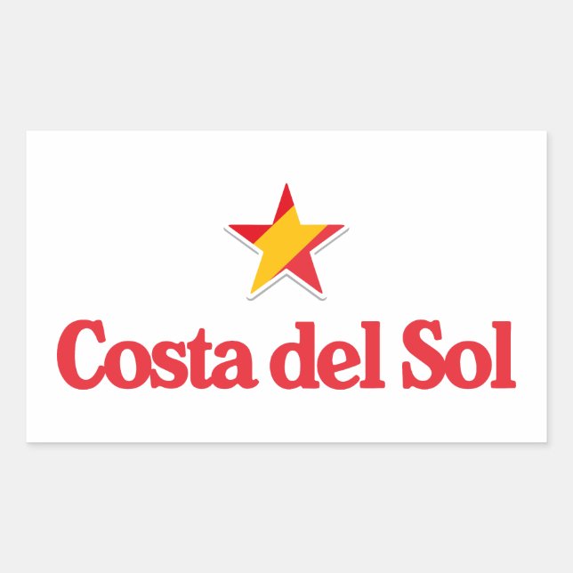 Adesivo Retangular Estrelas da Espanha – Costa del Sol (Frente)