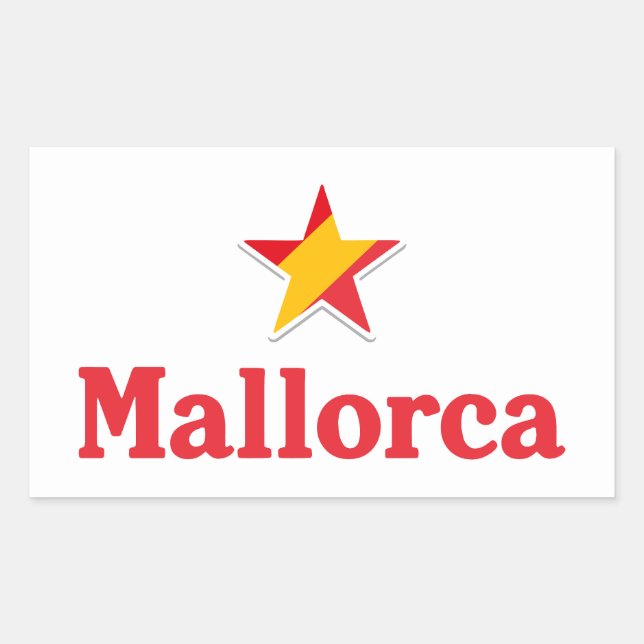 Adesivo Retangular Estrelas da Espanha – Mallorca (Frente)