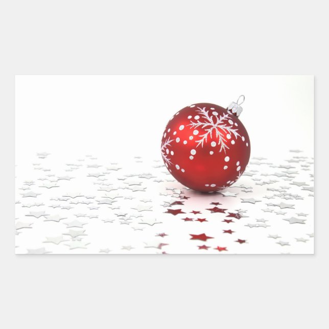 Adesivo Retangular Estrelas de Natal (Frente)