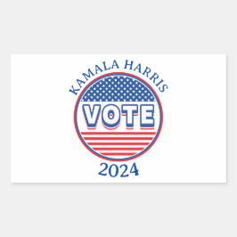 Adesivo Retangular Estrelas e Stripes Votam EUA - Eleição