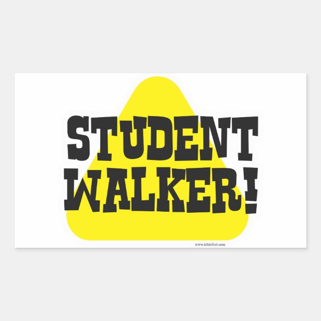 Adesivo Retangular Estudante Walker (Frente)