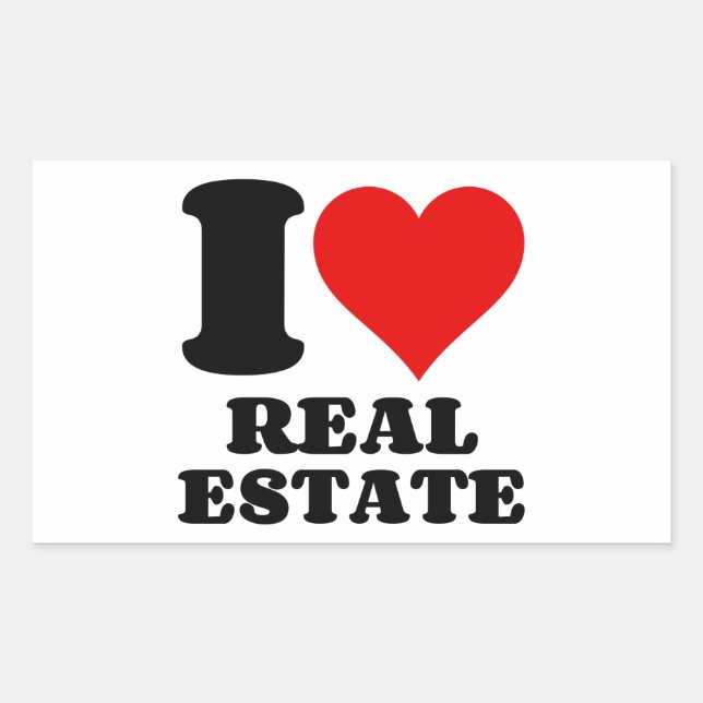 ADESIVO RETANGULAR EU ADORO IMÓVEIS (Frente)