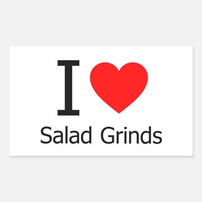 Adesivo Retangular Eu Adoro Salada Grinds (Frente)