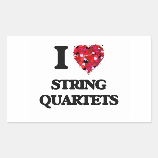 Adesivo Retangular Eu adoro String Quartets (Frente)