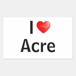 Adesivo Retangular Eu amo Acre