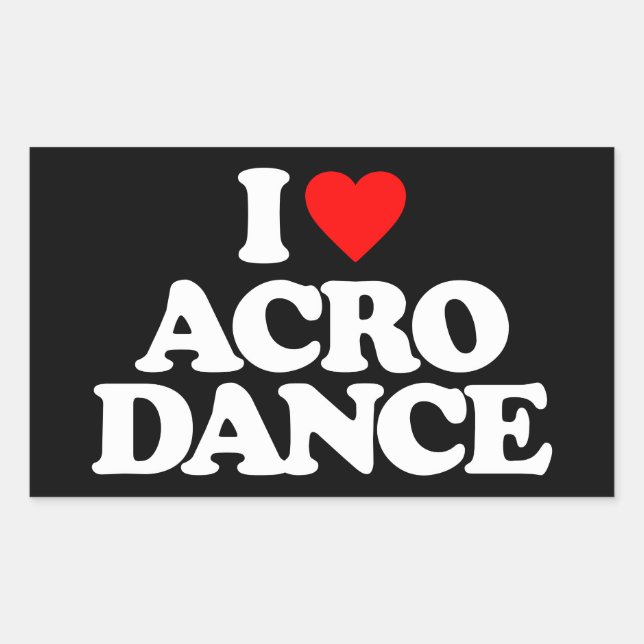 ADESIVO RETANGULAR EU AMO ACRO DANCE (Frente)