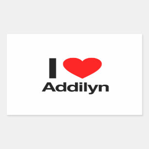 Adesivo Retangular eu amo addilyn
