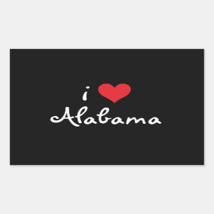 Adesivo Retangular Eu amo Alabama