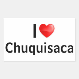 Adesivo Retangular Eu amo Chuquisaca