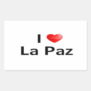 Adesivo Retangular Eu amo La Paz