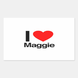 Adesivo Retangular eu amo maggie