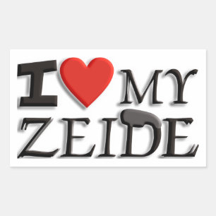 Adesivo Retangular Eu amo meu Zeide
