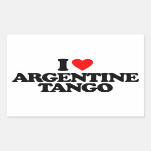 ADESIVO RETANGULAR EU AMO O TANGO DE ARGENTINA