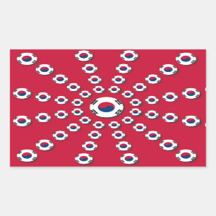 Adesivo Retangular Eu amo Red