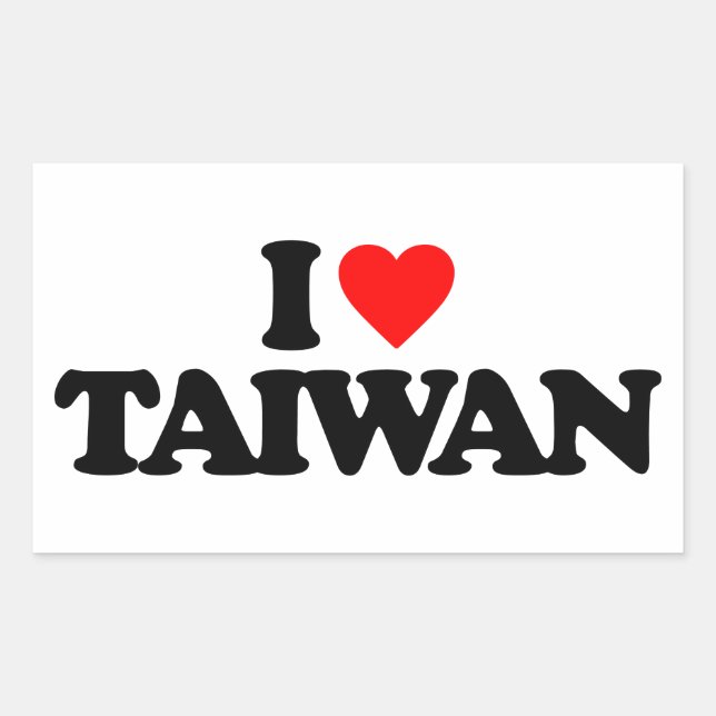 ADESIVO RETANGULAR EU AMO TAIWAN (Frente)