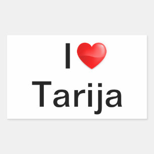 Adesivo Retangular Eu amo Tarija
