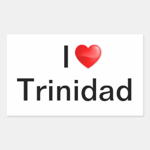Adesivo Retangular Eu amo Trinidad
