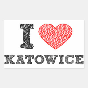 Adesivo Retangular Eu-amor-Katowice