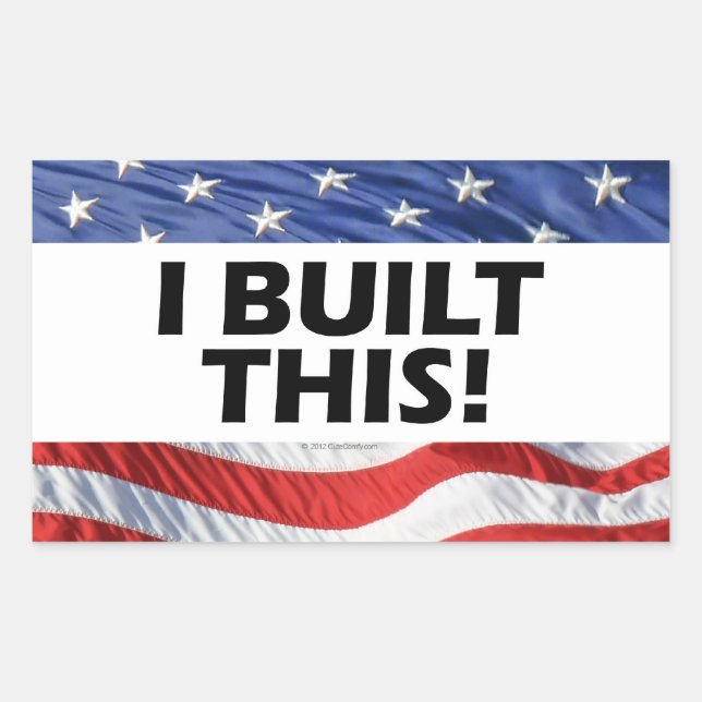 Adesivo Retangular Eu Construí Isto! (Frente)